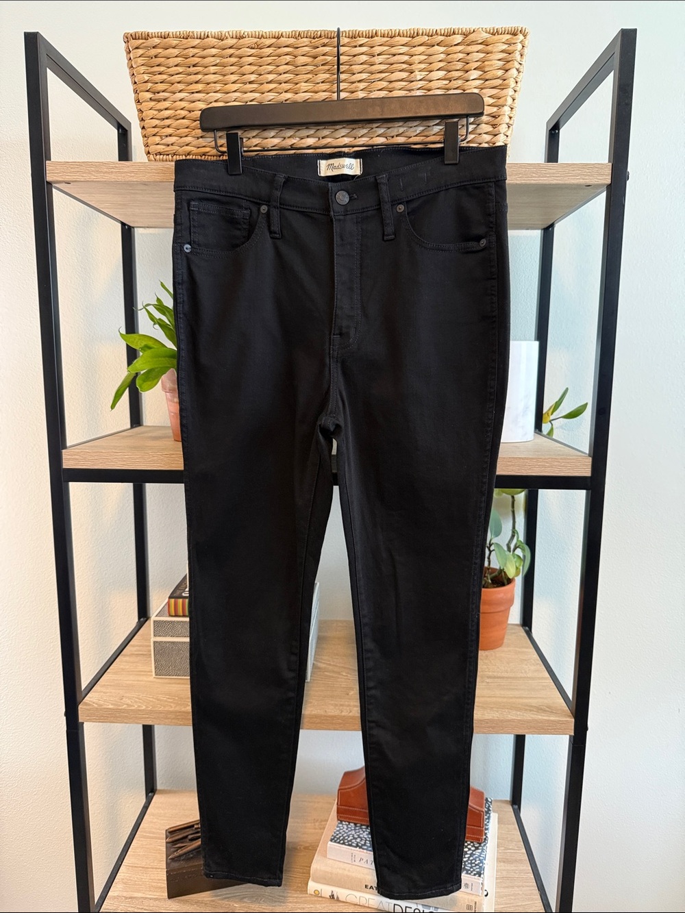Madewell 10" High-Rise Skinny Black Ankle Skinny Jeans, 31